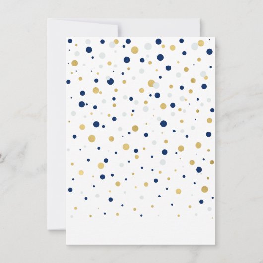 Ballons Gold & Navy | Carte de note Merci à la par (Dos)