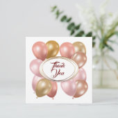 ballons gonflables. Carte de remerciements. Person (Debout devant)