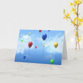 Ballons Kaart (Gele Bloem)