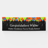 Ballons Kantoor Pensioen Viering Banner (Horizontaal)