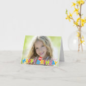 Ballons mignons Bonne carte d'anniversaire à tout  (Fleur jaune)