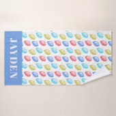 Ballons mignons Monogramme Garçon Baby Nursery (Serviette de bain)