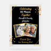 Ballons noirs et or 50e anniversaire (Recto)