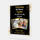 Ballons noirs et or 50e anniversaire (Angle)