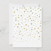 Ballons or et vert | Carte de note Merci à la part (Dos)