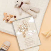 Ballons Ours 1er Invitation anniversaire