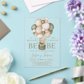 Ballons Ours Baby shower Acrylique Invitation (Insitu (Mariage))