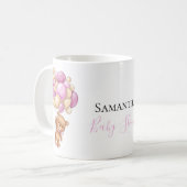 Ballons Ours En Teddy Blancs Pink Café Mug (Devant gauche)