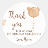 Ballons Ours Teddy 1er Sticker Anniversaire (Devant)