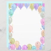Ballons pastel papier blad (Voorkant / Achterkant)