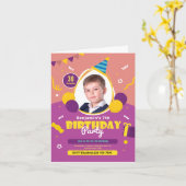 Ballons pour enfants Carte d'invitation pour la fê (Fleur jaune)