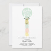 Ballons prêts à lancer une invitation de Baby show (Devant)