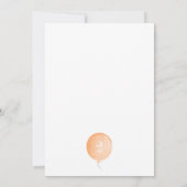 Ballons roses Invitation de deuxième anniversaire (Dos)