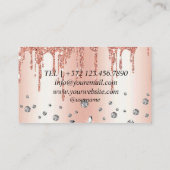 Ballons roses or Carte de visite moderne (Dos)