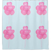 Ballons roses rideau de douche (Devant)