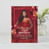 Ballons rouges de luxe Invitation photo (Debout devant)