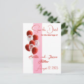Ballons rouges. Élégant Enregistrer la carte Date (Debout devant)