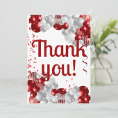 Ballons rouges Merci d'anniversaire (Debout devant)