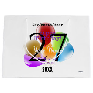 Ballons, speciaal gepersonaliseerd op de dag van d groot cadeauzakje