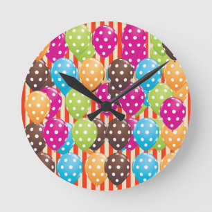 Ballons Stripes polka stipt circus Ronde Klok