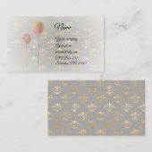 Ballons sur Carte de visite Royal Gold (Devant / Derrière)