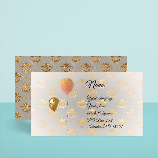 Ballons sur Royal Gold 2 Carte de visite