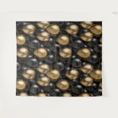 Ballons Tapisserie Anniversaire fond noir et or (Devant (Horizontal))