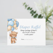 Ballons Teddy pour Baby Shower Bleu Invitation Raf (Debout devant)