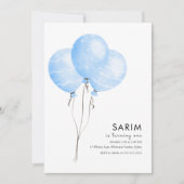 Ballons tropicaux simple invitation de premier ann (Devant)