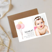 Ballons tropicaux simple invitation de premier ann