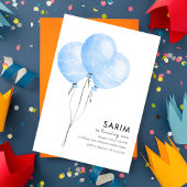 Ballons tropicaux simple invitation de premier ann