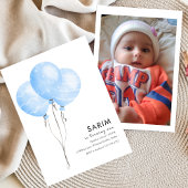 Ballons tropicaux simple invitation de premier ann