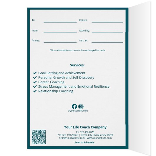 Ballons turquoises SMB Bon cadeau d'anniversaire (Intérieur (Gauche))