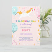 Ballons Unicorne Invitations d'anniversaire (Debout devant)