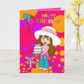 Ballons van de Cake van het Feestvarken van de Kaart (Gele Bloem)