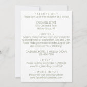 Ballons verts. Invitation mariage élégante (Dos)