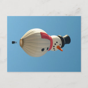 Ballonsneeuwman Briefkaart