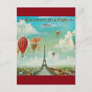 ballonvaart over het Parijse Briefkaart