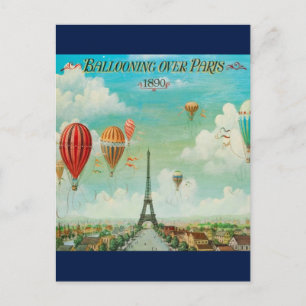 ballonvaart over het Parijse Briefkaart