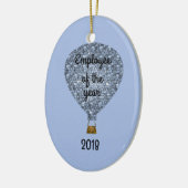 Ballonwerknemer van de Year Recognition Award Keramisch Ornament (Links)