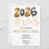 Balloon 2026 Grad Invitation Kaart (Voorkant)