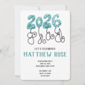 Balloon 2026 Grad Invitation Kaart (Voorkant)