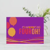 Balloon 40th FOUROH ! photo invitation d'anniversa (Debout devant)