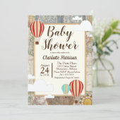 Balloon à air chaud et carte du monde Aventure Vin (Debout devant)