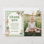 Balloon à canard vert Lucky Carte de remerciements (Devant)