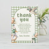 Balloon à canard vert Lucky Carte de remerciements (Debout devant)