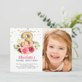 Balloon à huile photo Invitation troisième anniver (Debout devant)