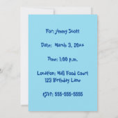 Balloon à ours en peluche pivotant Invitations d'a (Dos)