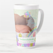 Balloon Arc-en-ciel Cloud Photo Vert Latte Mug (Angle droit)