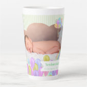 Balloon Arc-en-ciel Cloud Photo Vert Latte Mug (Devant)